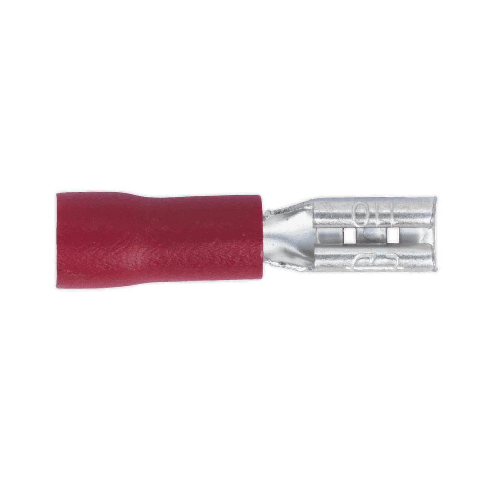 Sealey Push-On Terminal 2.8mm Female Red Pack of 100 Model No-20168