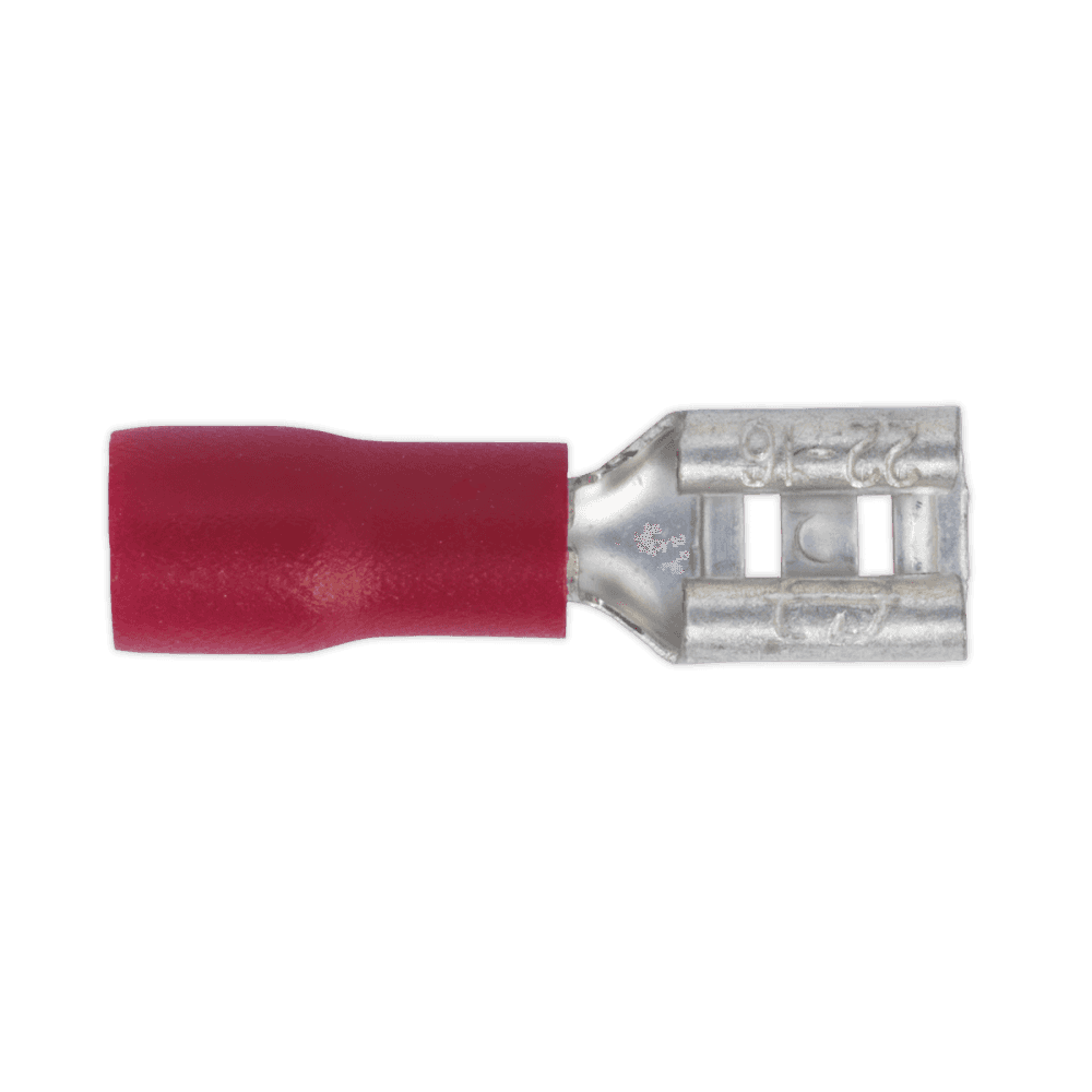 Sealey Push-On Terminal 4.8mm Female Red Pack of 100 Model No-20169