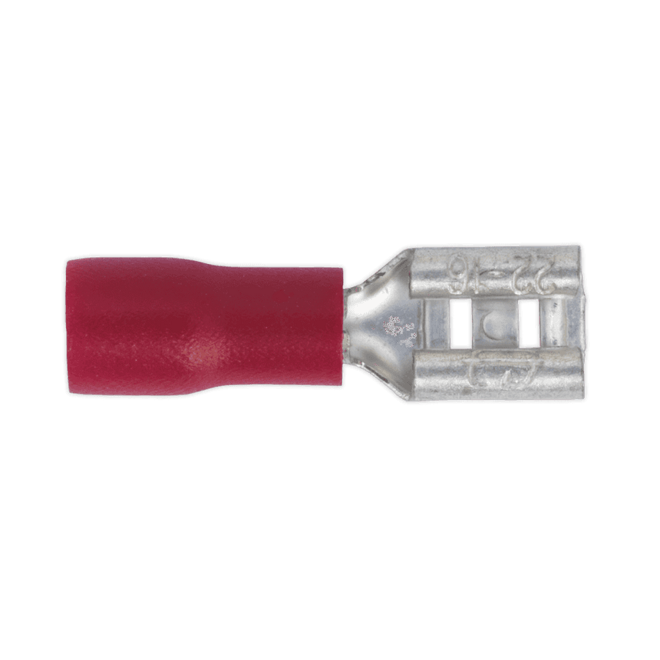 Sealey Push-On Terminal 4.8mm Female Red Pack of 100 Model No-20169