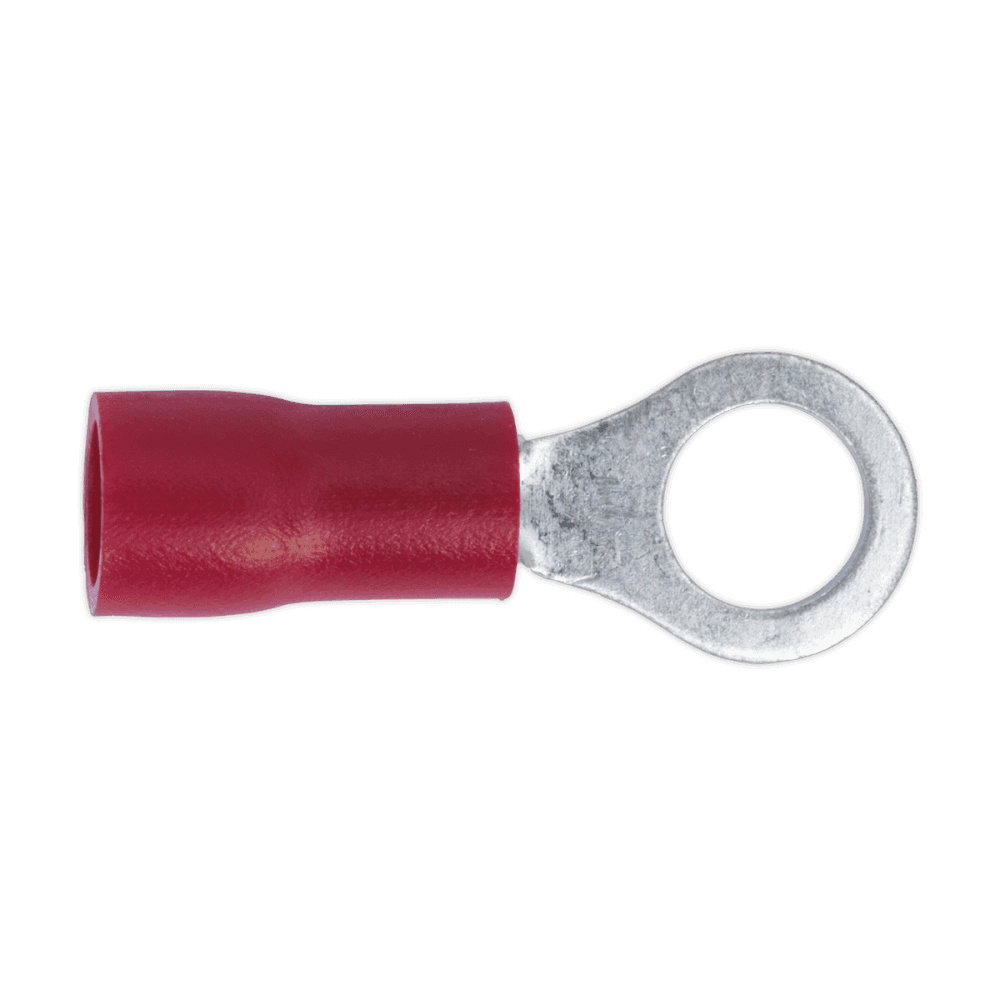 Sealey Easy-Entry Ring Terminal 5.3mm (2BA), Red - Pack of 100 Model No-20174