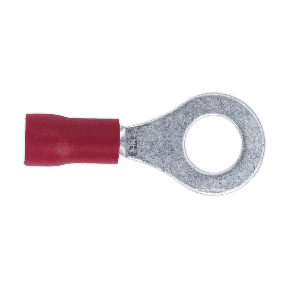 Sealey Easy-Entry Ring Terminal 6.4mm (1/4"), Red - Pack of 100 Model No-20175