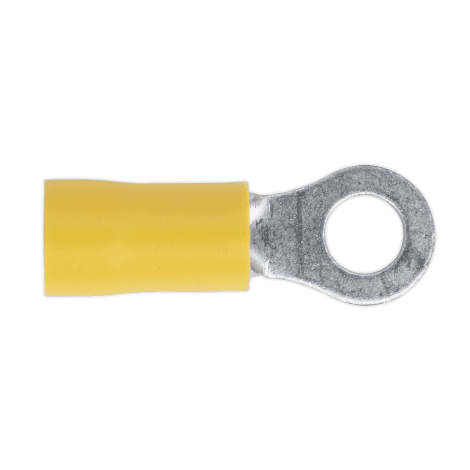 Sealey Easy-Entry Ring Terminal 5.3mm (2BA) Yellow Pack of 100 Model No-20188