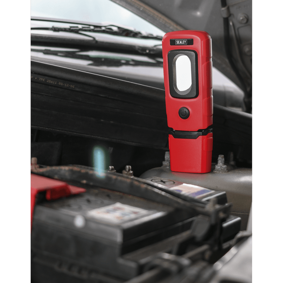 Sealey Rechargeable 360Ã‡Ã· Inspection Lamp 2W COB + 1W LED Red Lithium-Polymer Model No-20221
