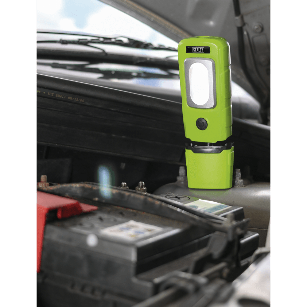 Sealey Rechargeable 360° Inspection Light 3W COB & 1W SMD LED - Green Model No-20222