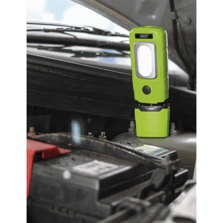 Sealey Rechargeable 360° Inspection Light 3W COB & 1W SMD LED - Green Model No-20222