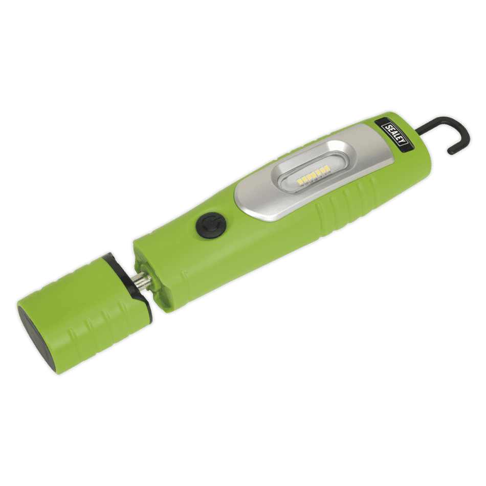 Sealey Rechargeable 360Ã‡Ã· Inspection Lamp 7 SMD + 3W LED Green Lithium-ion Model No-20223