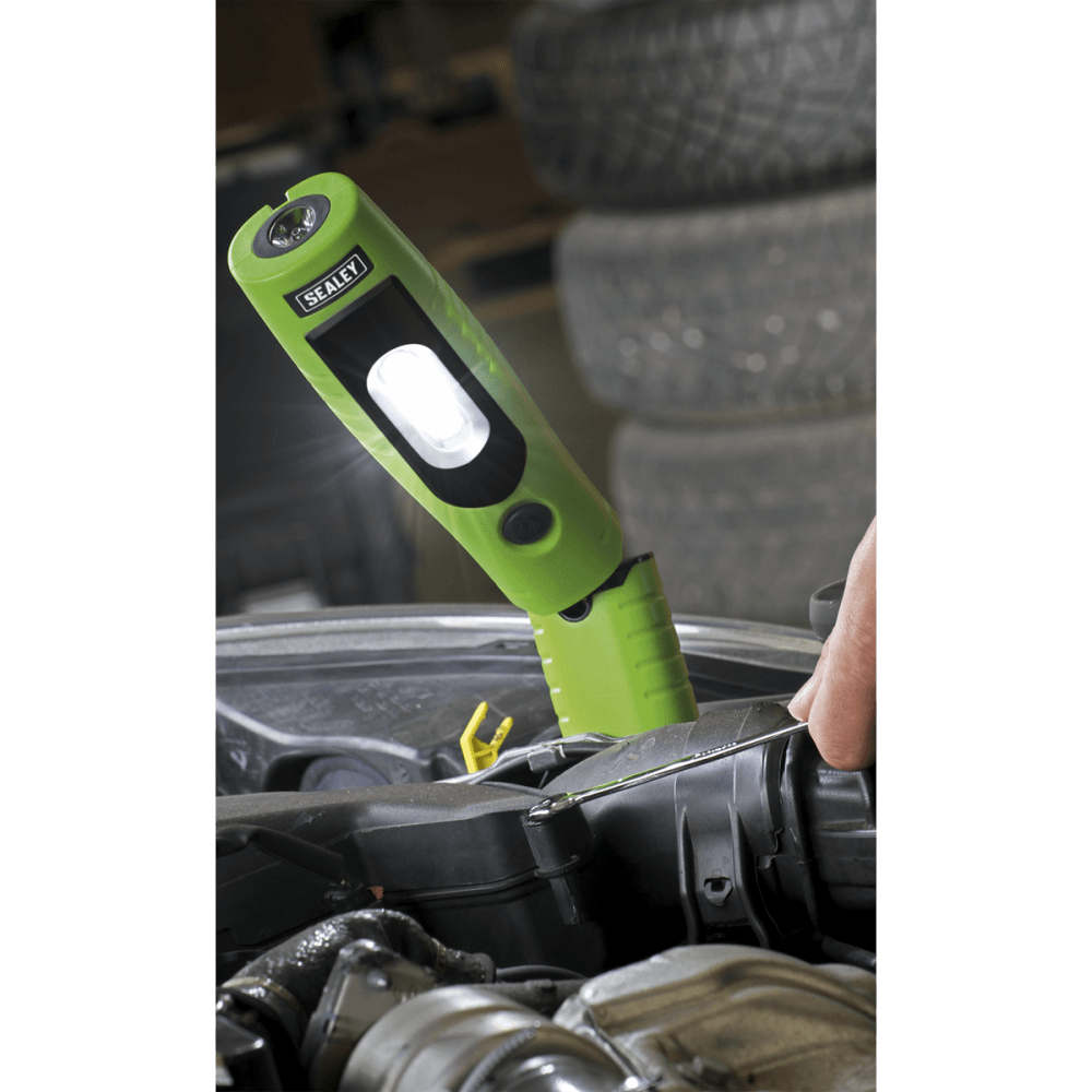 Sealey Rechargeable 360° Inspection Light 4W & 3W SMD LED - Green Model No-20223