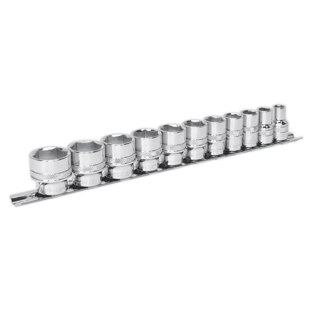 Sealey Socket Set 11pc 3/8"Sq Drive Lock-On 6pt Imperial Model No-20232