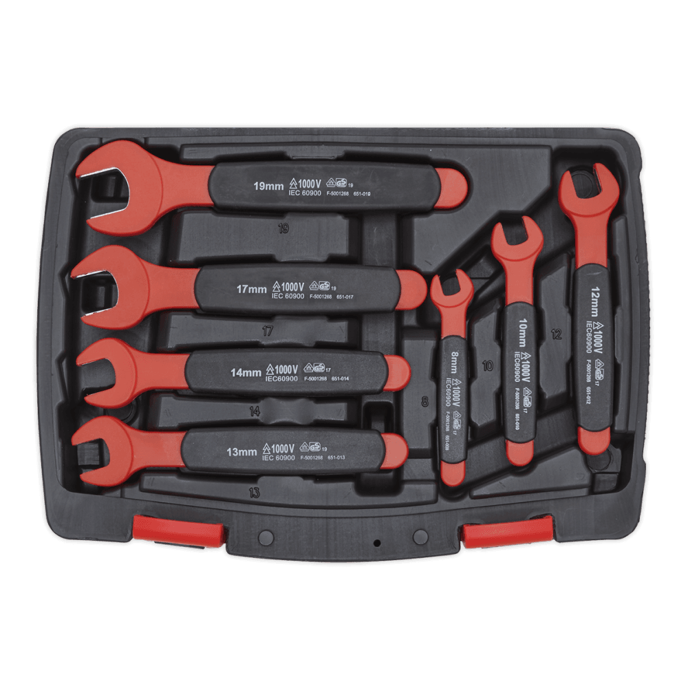 Sealey Insulated Open End Spanner Set 7pc VDE Approved Model No-20234