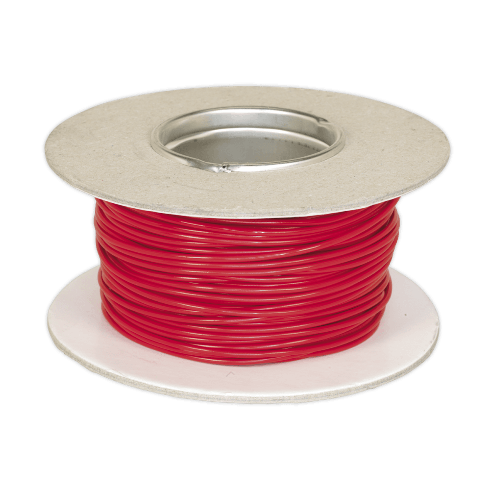 Sealey Thin Wall Automotive Cable Single 1mm² 32/0.20mm 50m - Red Model No-20254