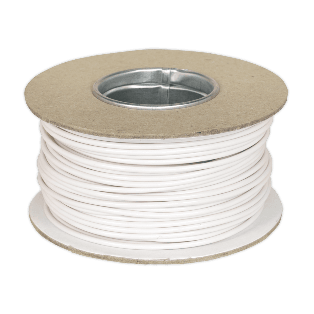 Sealey Thin Wall Automotive Cable Single 2mm² 28/0.30mm 50m - White Model No-20262