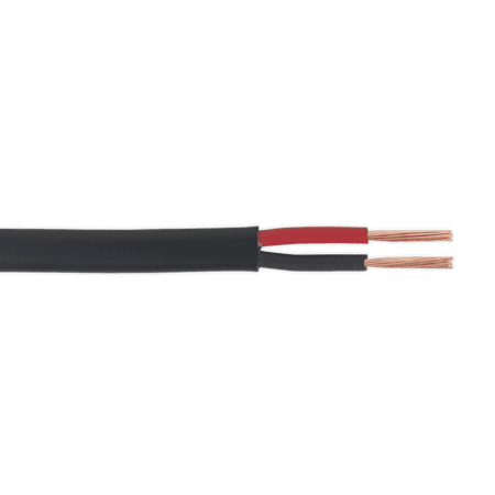 Sealey 8.75A Thick Wall Flat Twin Automotive Cable 30m - Black Model No-20275
