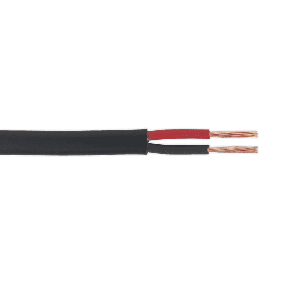 Sealey Thick Wall Cable Flat Twin 2 x 1mmÃ‡Â« 14/0.30mm 30mtr Black Model No-20275