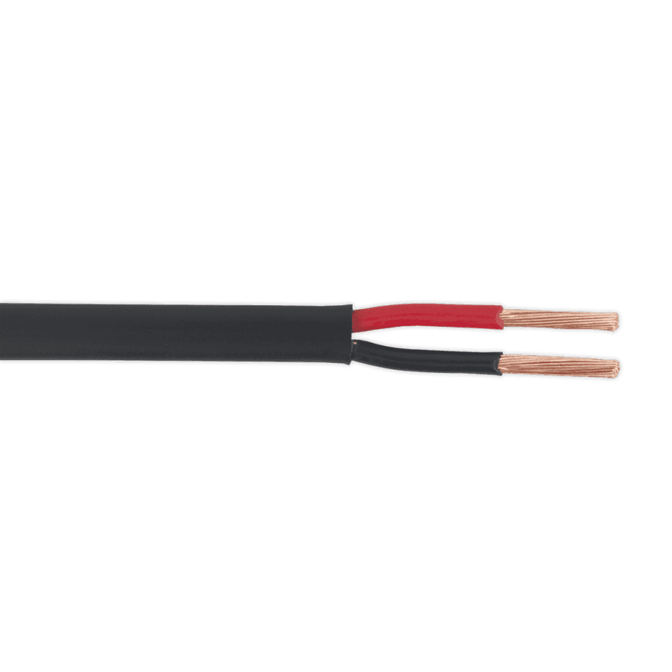 Sealey Thin Wall Cable Flat Twin 2 x 2mmÃ‡Â« 28/0.30mm 30mtr Black Model No-20276