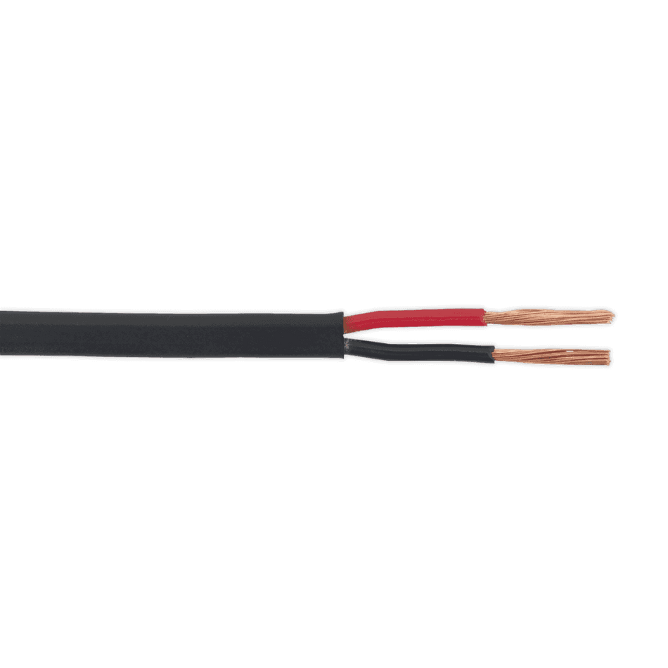 Sealey Thin Wall Cable Flat Twin 2 x 1mmÃ‡Â« 32/0.20mm 30mtr Black Model No-20277