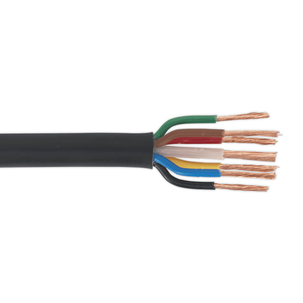 Sealey Thin Wall Cable 6 x 1mmÃ‡Â« 32/0.20mm, 1 x 2mmÃ‡Â« 28/0.30mm 30mtr Black Model No-20278