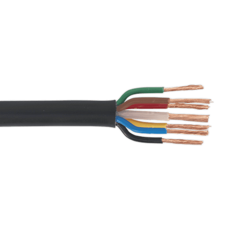 Sealey Thin Wall Cable 6 x 1mmÃ‡Â« 32/0.20mm, 1 x 2mmÃ‡Â« 28/0.30mm 30mtr Black Model No-20278