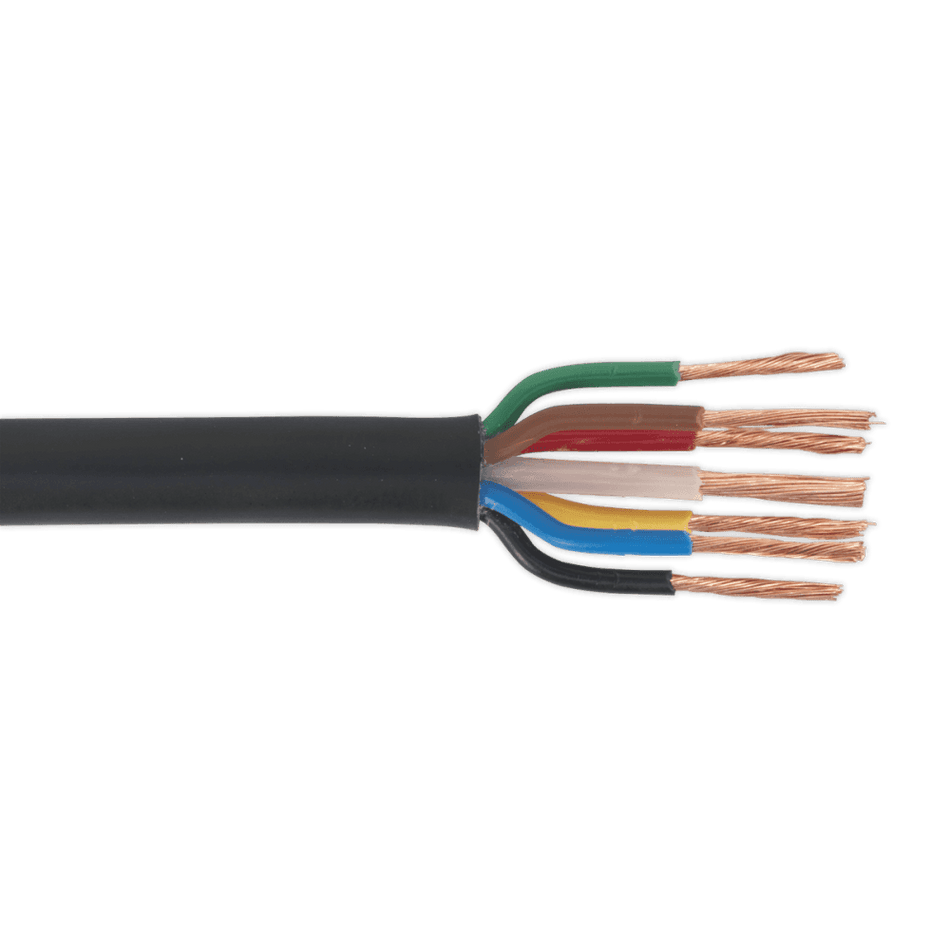 Sealey Thin Wall Cable 6 x 1mmÃ‡Â« 32/0.20mm, 1 x 2mmÃ‡Â« 28/0.30mm 30mtr Black Model No-20278