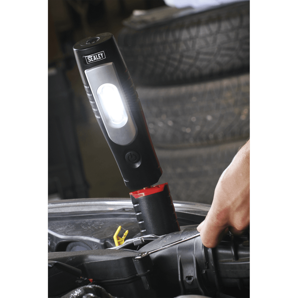 Sealey Rechargeable 360Ã‡Ã· Inspection Lamp 7 SMD + 3W LED Black Lithium-ion Model No-20313