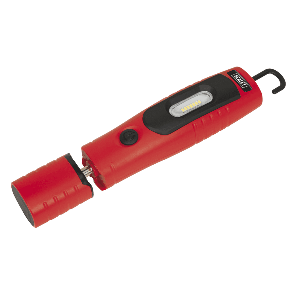 Sealey Rechargeable 360Ã‡Ã· Inspection Lamp 7 SMD + 3W LED Red Lithium-ion Model No-20314