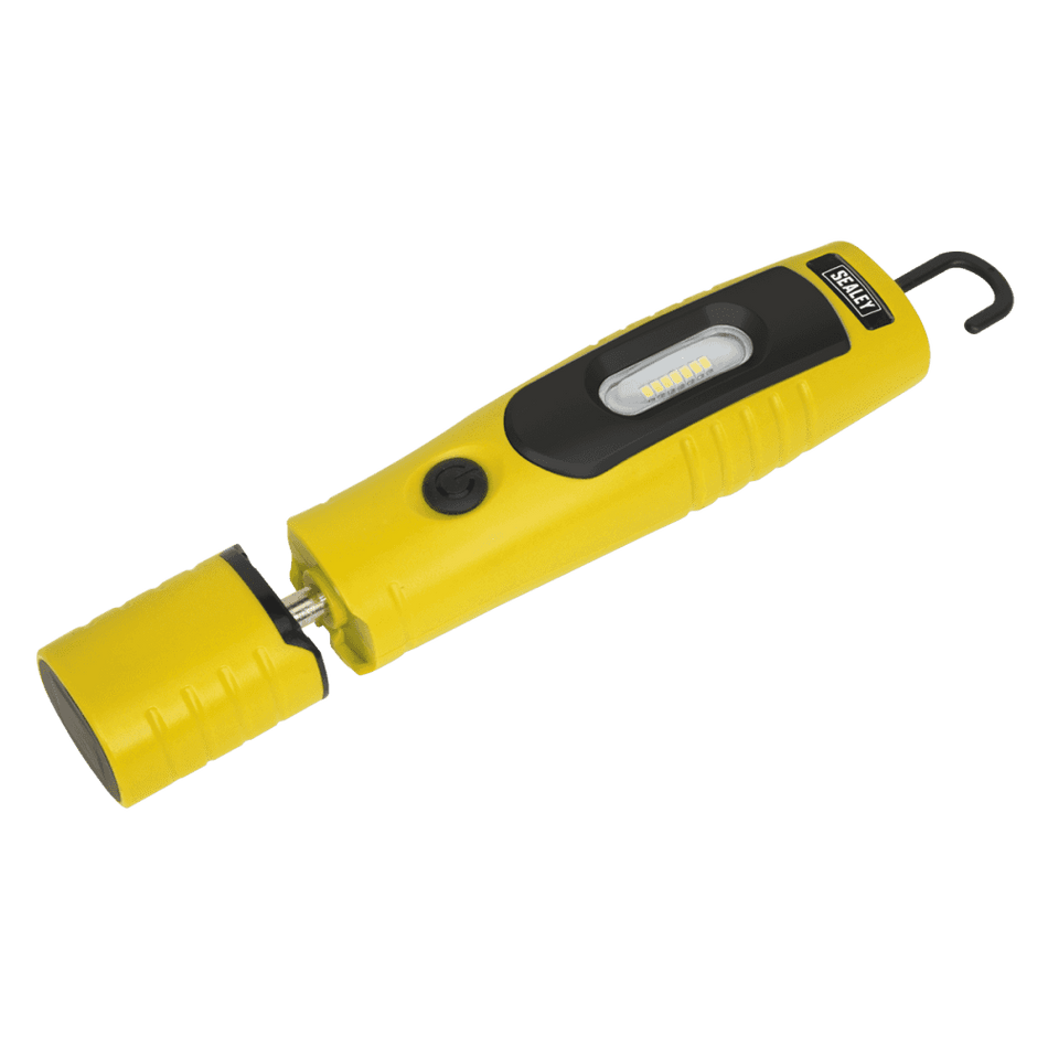 Sealey Rechargeable 360Ã‡Ã· Inspection Lamp 7 SMD + 3W LED Yellow Lithium-ion Model No-20315