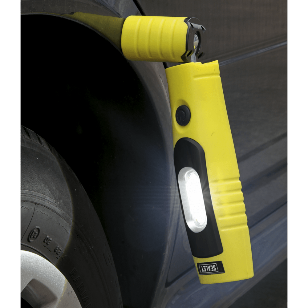 Sealey Rechargeable 360° Inspection Light 4W & 3W SMD LED - Yellow Model No-20315