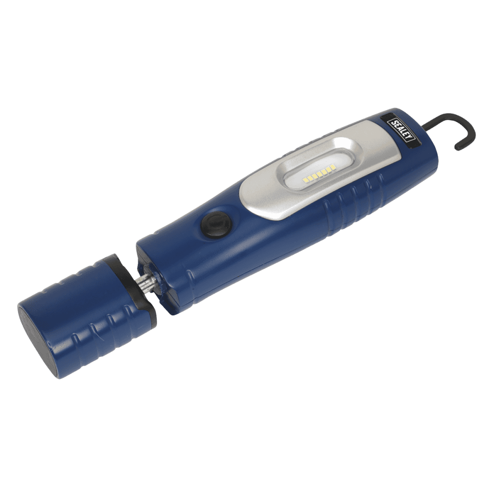 Sealey Rechargeable 360Ã‡Ã· Inspection Lamp 7 SMD + 3W LED Blue Lithium-ion Model No-20316