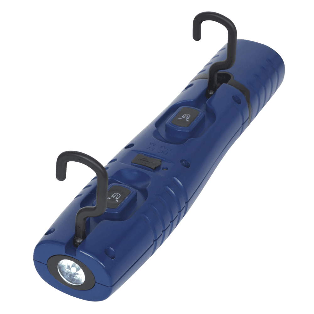 Sealey Rechargeable 360Ã‡Ã· Inspection Lamp 7 SMD + 3W LED Blue Lithium-ion Model No-20316