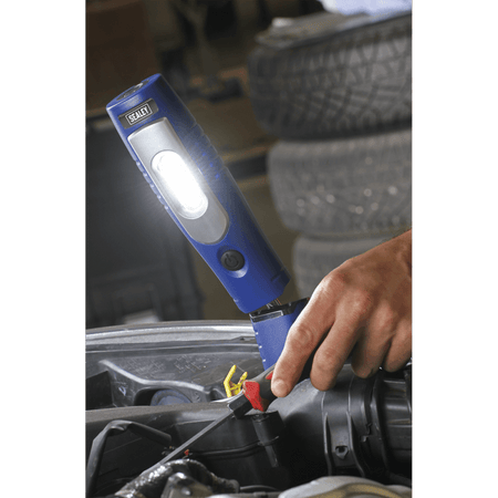 Sealey Rechargeable 360Ã‡Ã· Inspection Lamp 7 SMD + 3W LED Blue Lithium-ion Model No-20316