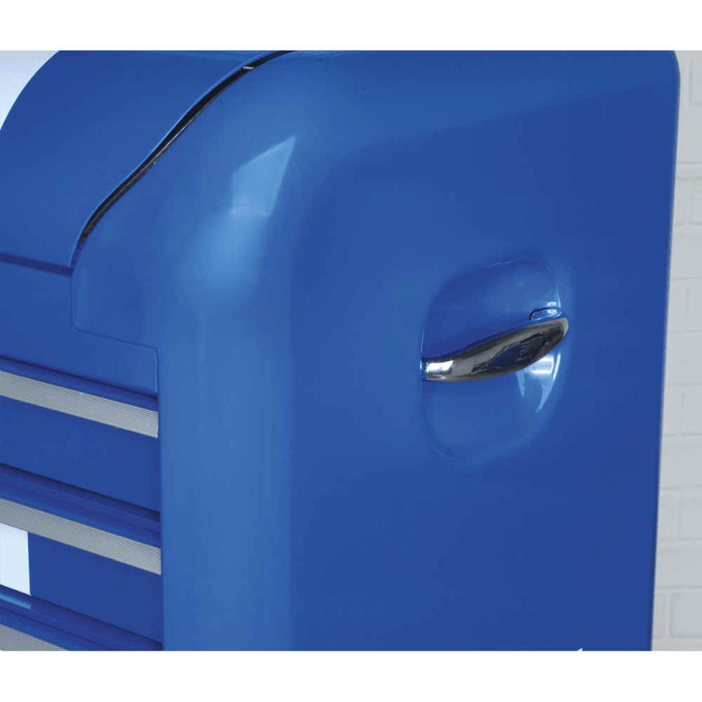 Sealey Topchest 4 Drawer Retro Style - Blue with White Stripe Model No-20336