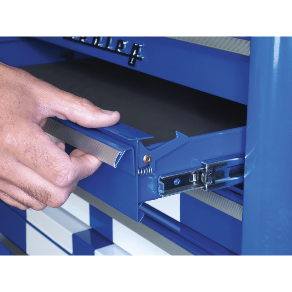 Sealey Rollcab 4 Drawer Retro Style- Blue with White Stripe Model No-20337
