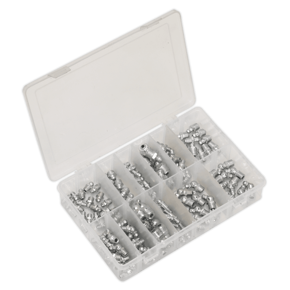 Sealey Metric/BSP/UNF Grease Nipple Assortment 130pc Model No-20342