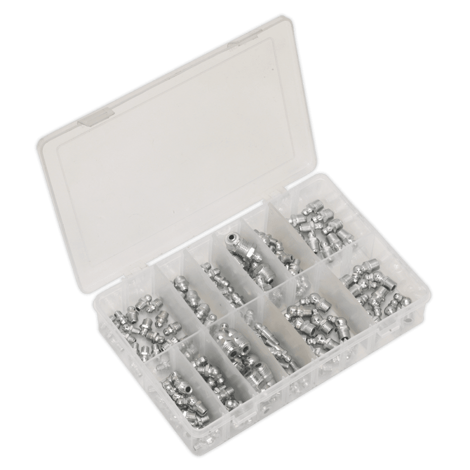 Sealey Grease Nipple Assortment 130pc Metric, BSP & UNF Model No-20342