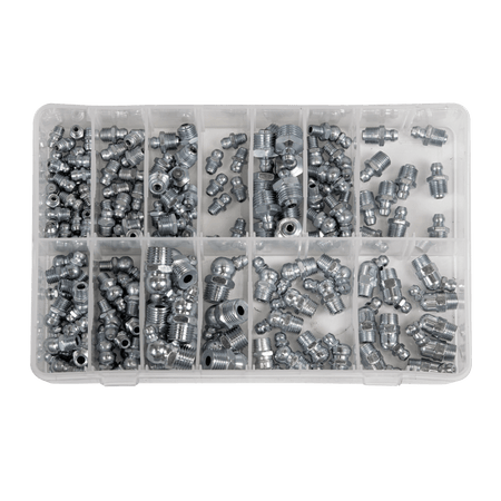 Sealey Metric/BSP/UNF Grease Nipple Assortment 130pc Model No-20342