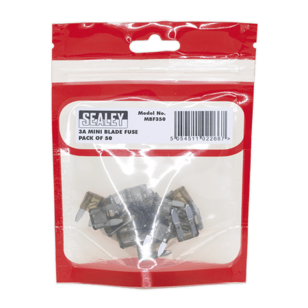 Sealey Automotive MINI Blade Fuse 3A Pack of 50 Model No-20351