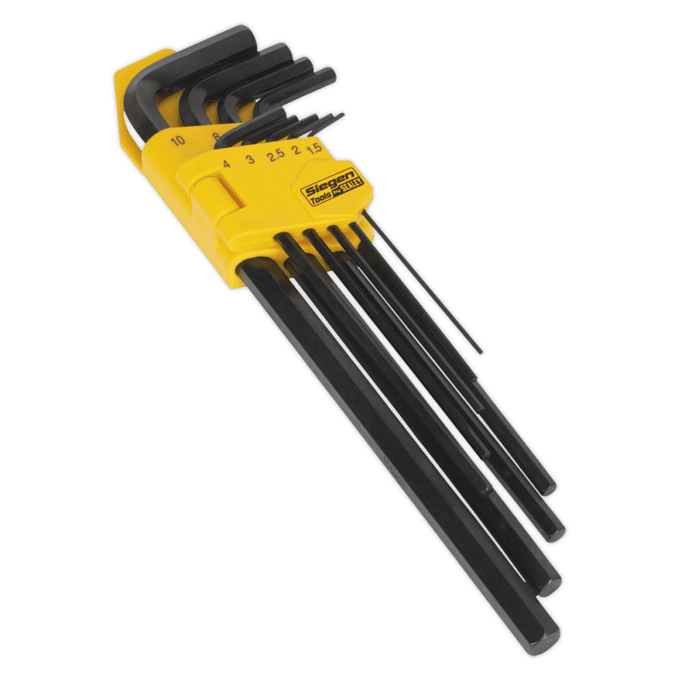 Sealey Hex Key Set 9pc Extra-Long Metric Model No-20378