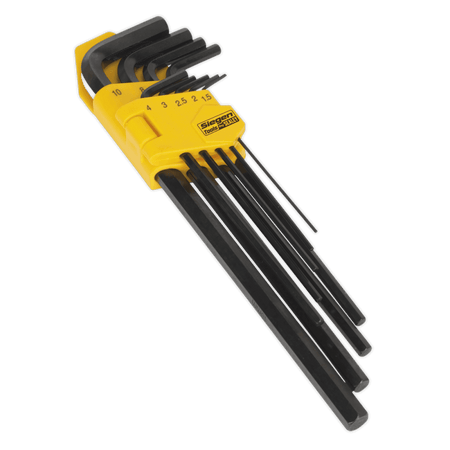 Sealey Hex Key Set 9pc Extra-Long Metric Model No-20378