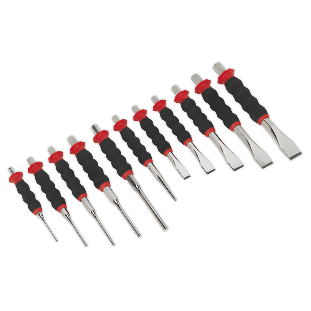Sealey Sheathed Punch & Chisel Set 11pc Model No-20384