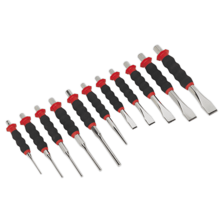Sealey Sheathed Punch & Chisel Set 11pc Model No-20384