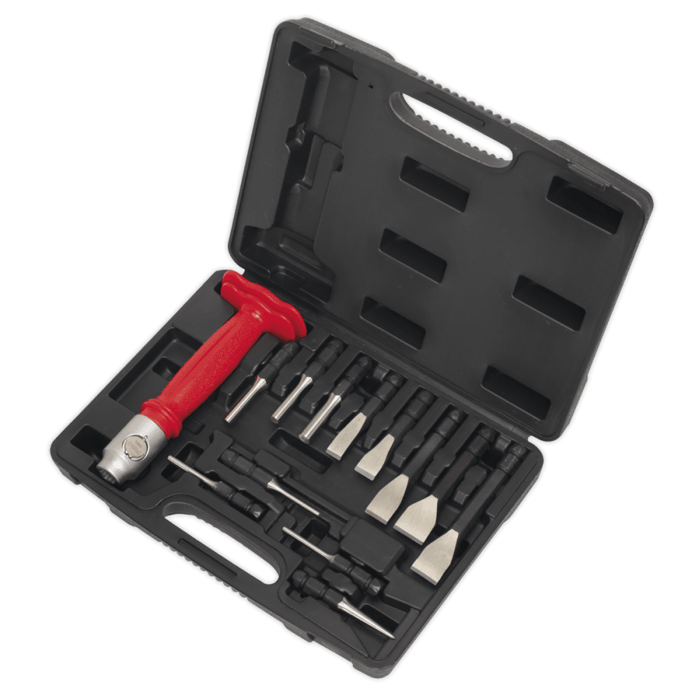 Sealey Interchangeable Punch & Chisel Set 13pc Model No-20386