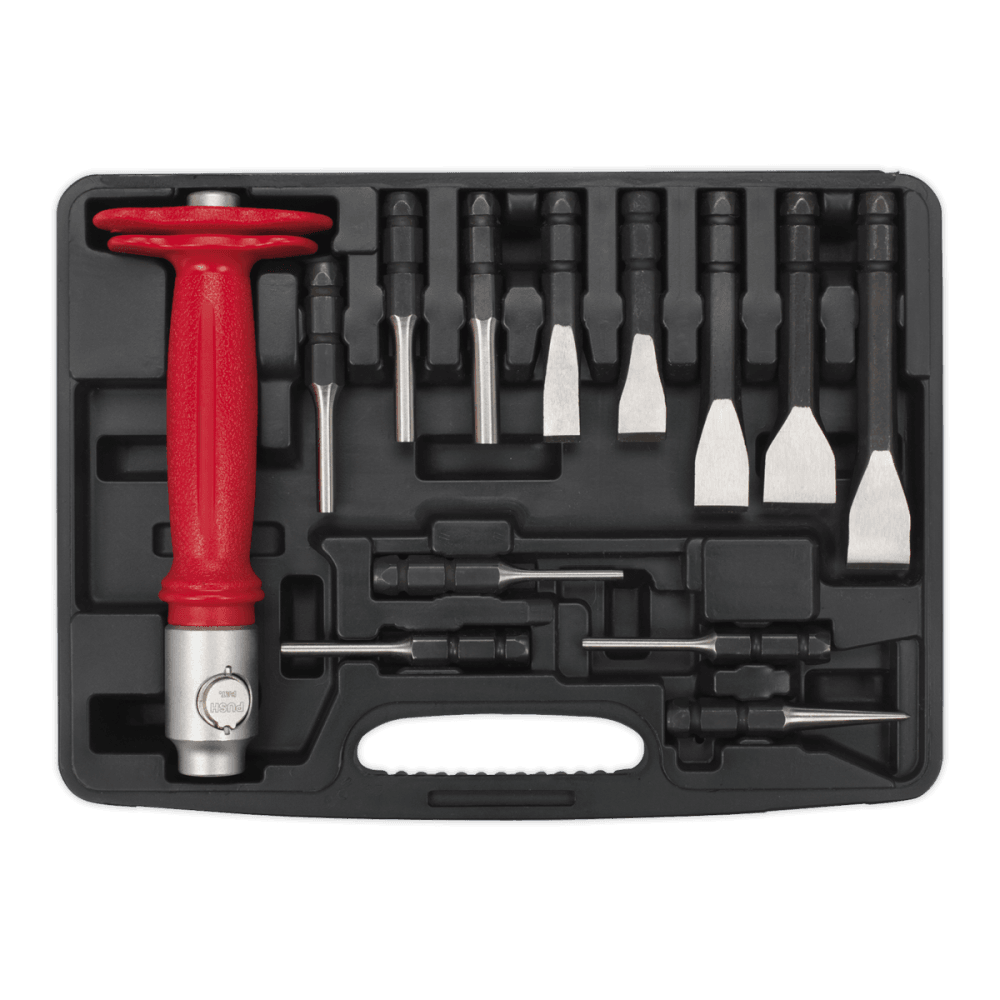Sealey Interchangeable Punch & Chisel Set 13pc Model No-20386