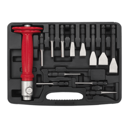 Sealey Interchangeable Punch & Chisel Set 13pc Model No-20386