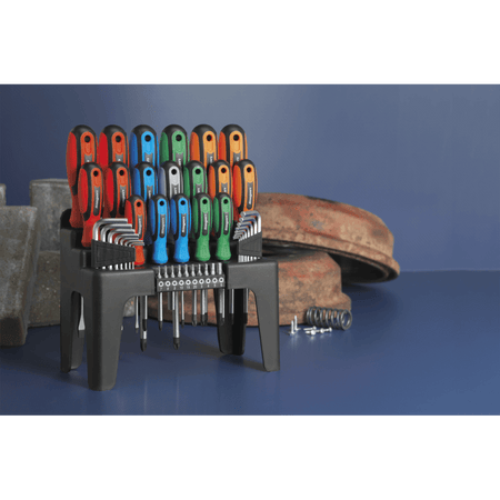 Sealey Screwdriver, Hex Key & Bit Set 44pc Model No-20387