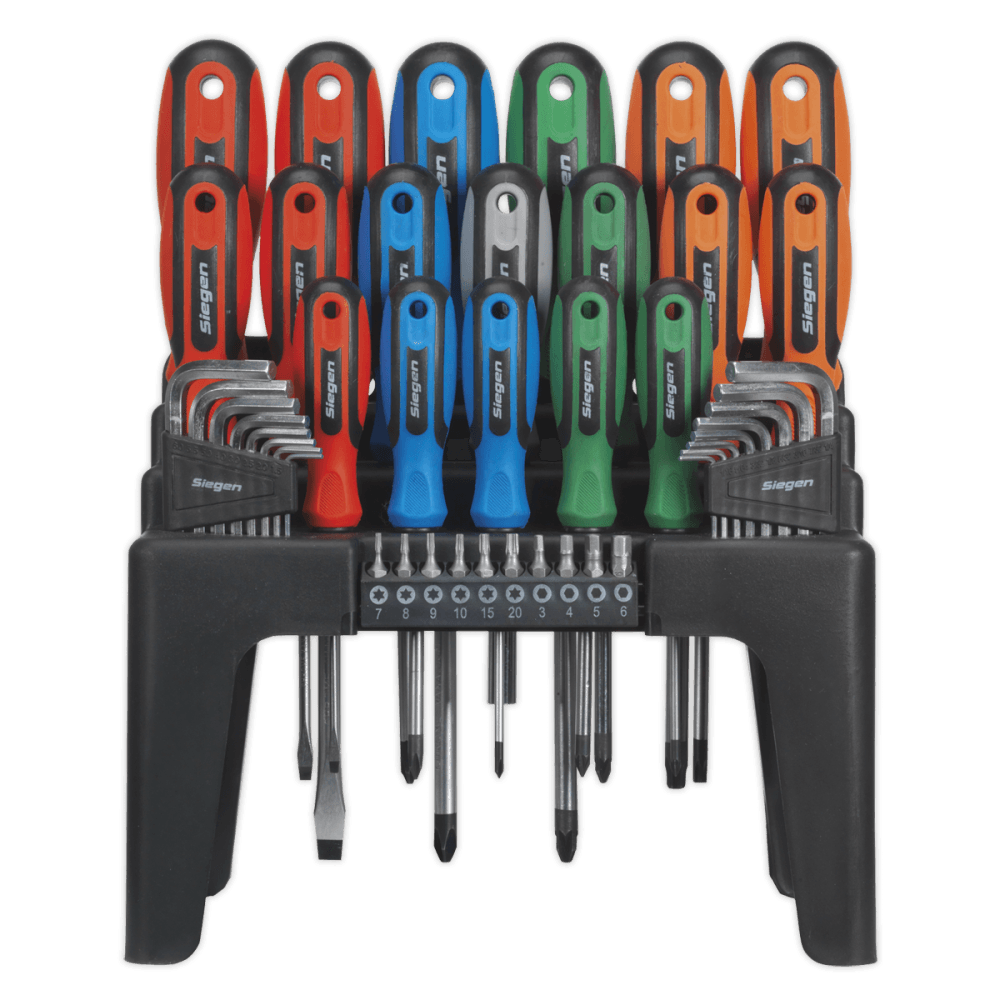 Sealey Screwdriver, Hex Key & Bit Set 44pc Model No-20387