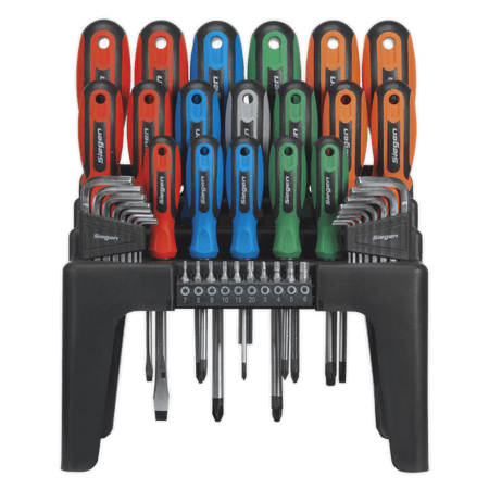 Sealey Screwdriver, Hex Key & Bit Set 44pc Model No-20387