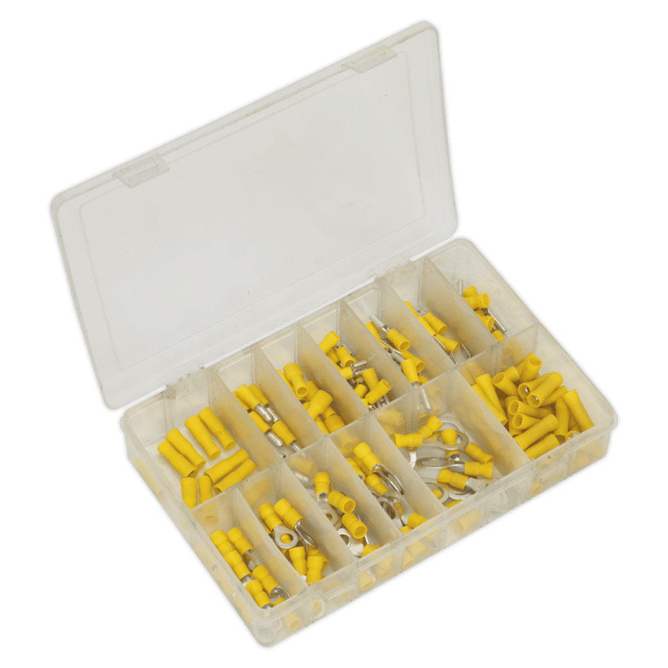 Sealey Crimp Terminal Assortment 140pc Yellow Model No-20398