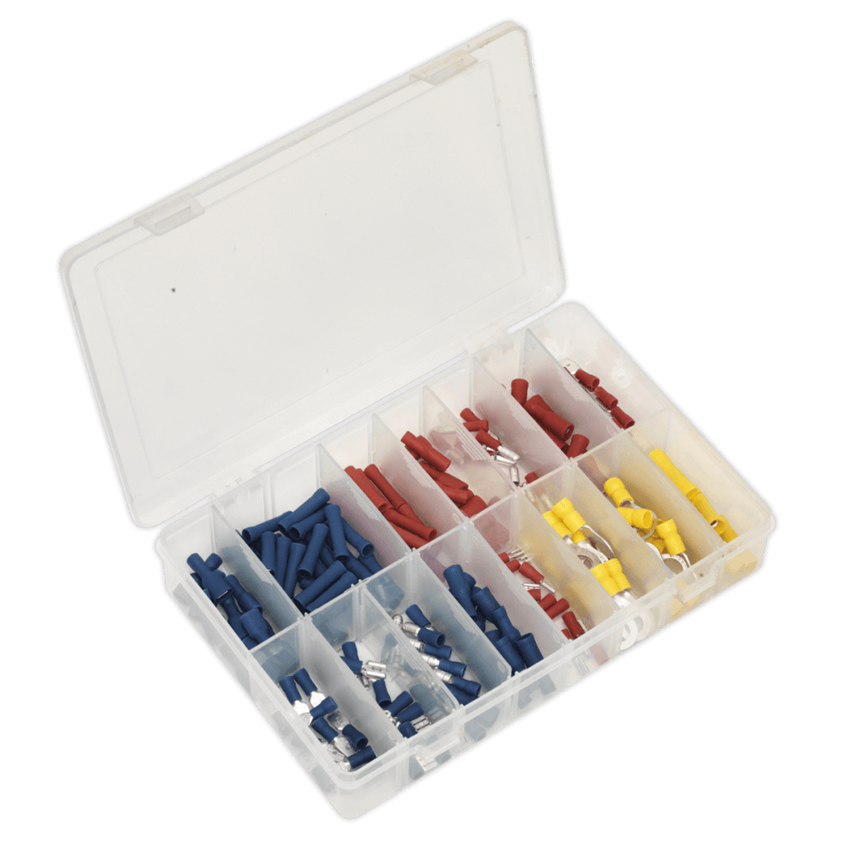 Sealey Crimp Terminal Assortment 200pc Blue, Red & Yellow Model No-20399