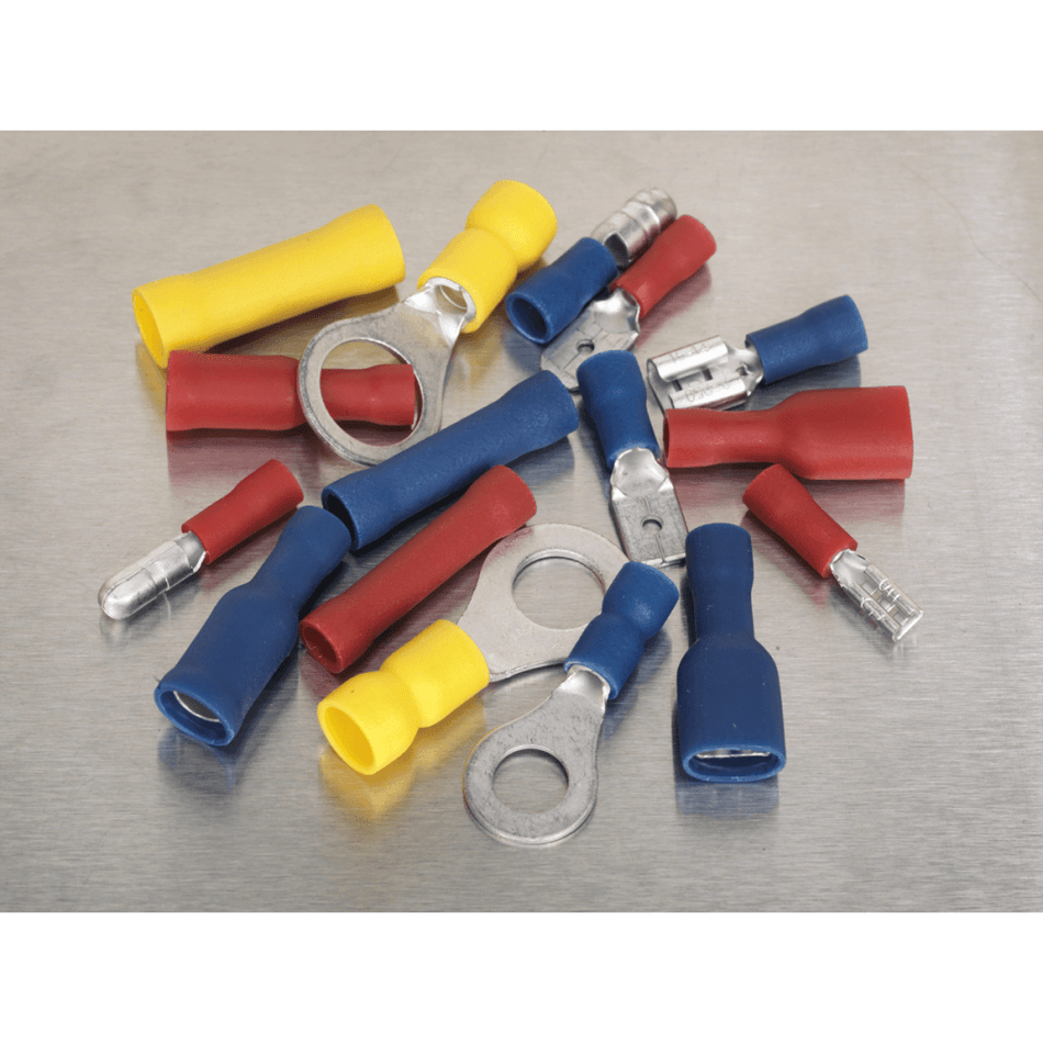 Sealey Crimp Terminal Assortment 200pc Blue, Red & Yellow Model No-20399