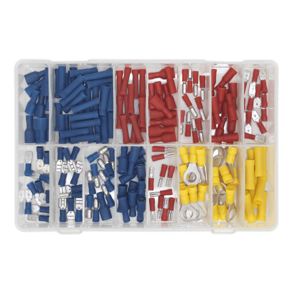 Sealey Crimp Terminal Assortment 200pc - Blue, Red & Yellow Model No-20399