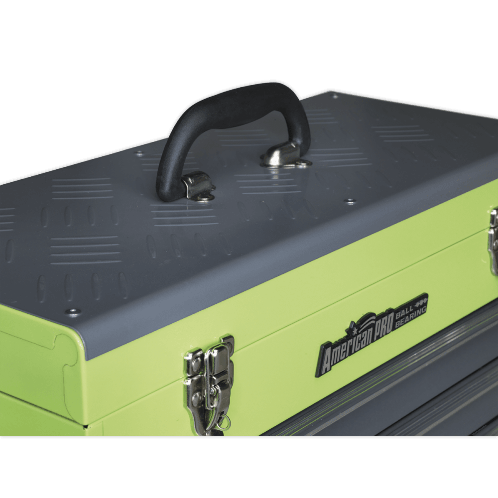 Sealey Tool Chest 3 Drawer Portable with Ball Bearing Runners - Hi-Vis Green Model No-20409